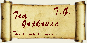 Tea Gojković vizit kartica